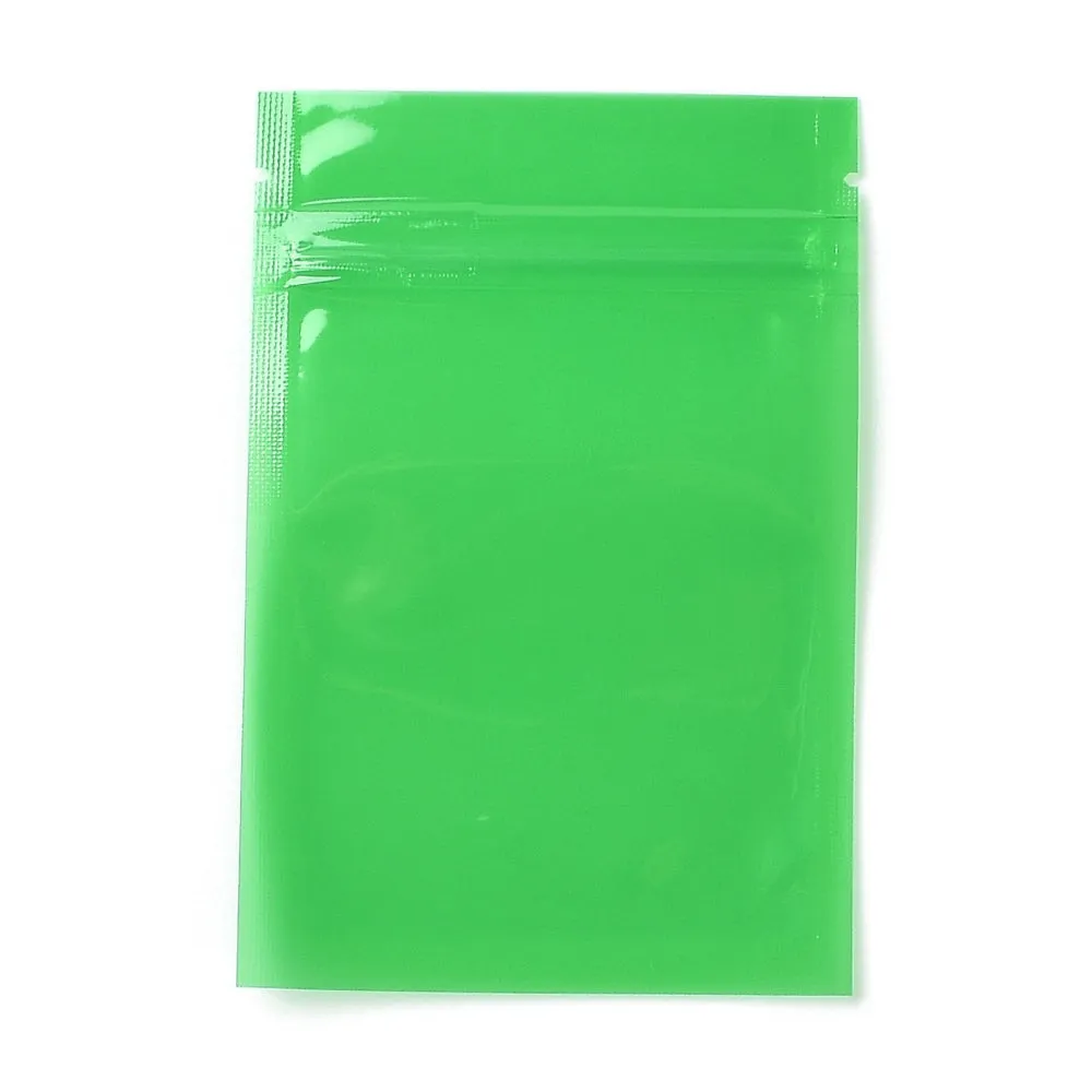 1 Bag Plastic Transparent Zip Lock Bag, Storage Bags, Self Seal Bag, Top Seal, Rectangle, Green, 12x8x0.15cm, Unilateral Thickness: 3.1 Mil(0.08mm)
