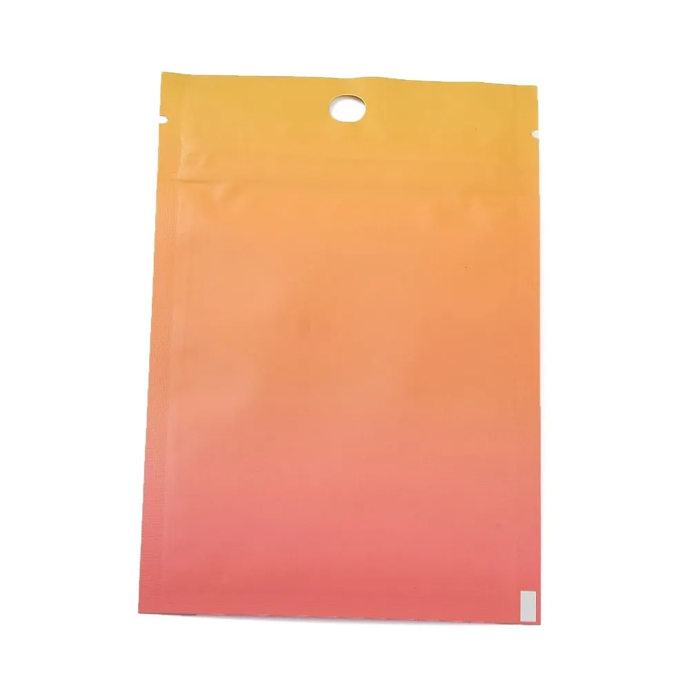 1 Bag Plastic Zip Lock Bag, Storage Bags, Self Seal Bag, Top Seal, with Window and Hang Hole, Rectangle, Orange, 12x8x0.25cm, Unilateral Thickness: 3.1 Mil(0.08mm), 95~100pcs/bag