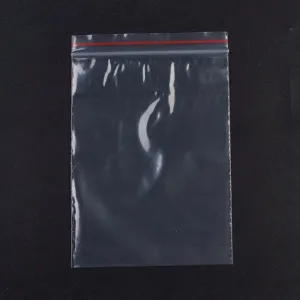 1 Bag Plastic Zip Lock Bags, Resealable Packaging Bags, Top Seal, Self Seal Bag, Rectangle, Red, 13x9cm, Unilateral Thickness: 1.8 Mil(0.045mm), 100pcs/bag