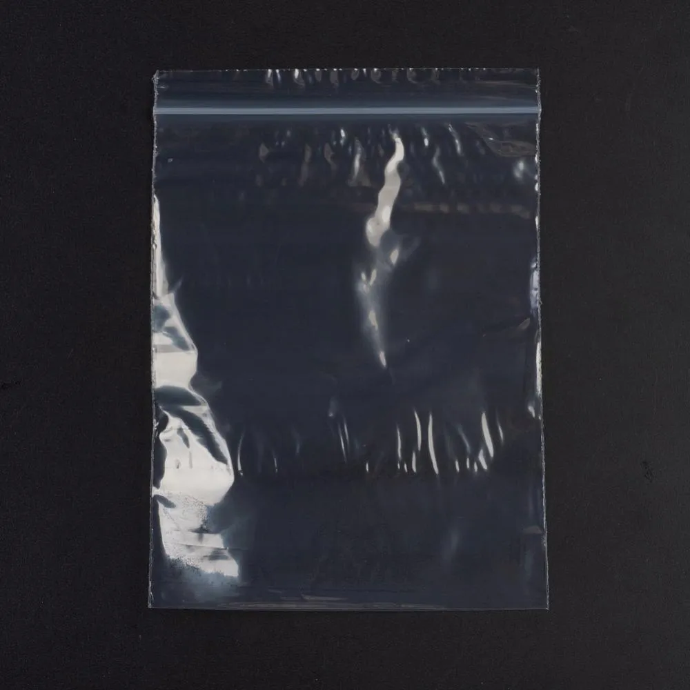 1 Bag Plastic Zip Lock Bags, Resealable Packaging Bags, Top Seal, Self Seal Bag, Rectangle, White, 20x14cm, Unilateral Thickness: 2.1 Mil(0.055mm), 100pcs/bag