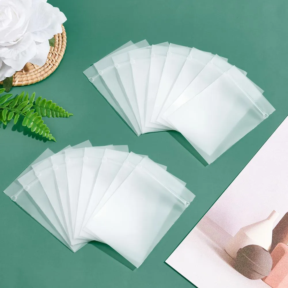 1 Set Frosted Plastic Zip Lock Bags, Disposable Bags, Strong, White, 9x6cm, Unilateral Thickness: 3.5 Mil(0.09mm), 150pcs/set