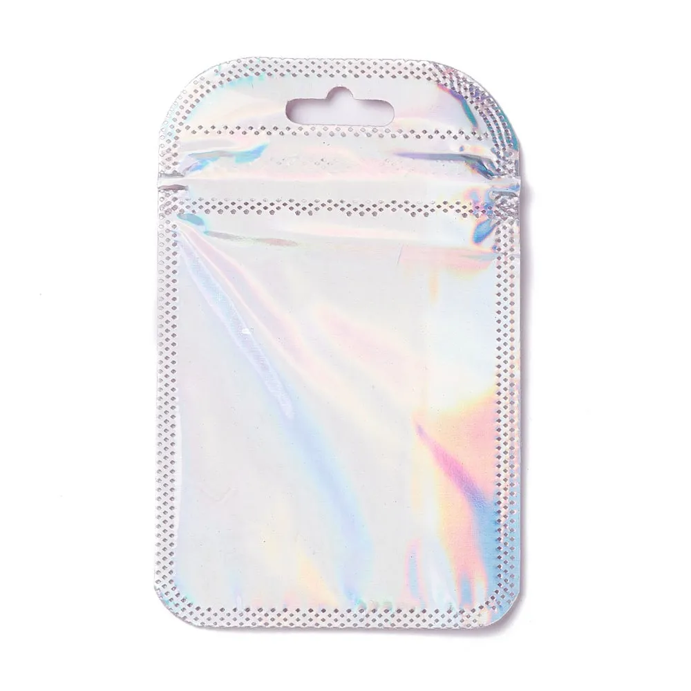 10 Bag PP Zip Lock Bags, Resealable Bags, Self Seal Bag, Rectangle, Pink, 11x7x0.2cm, about 50pcs/bag