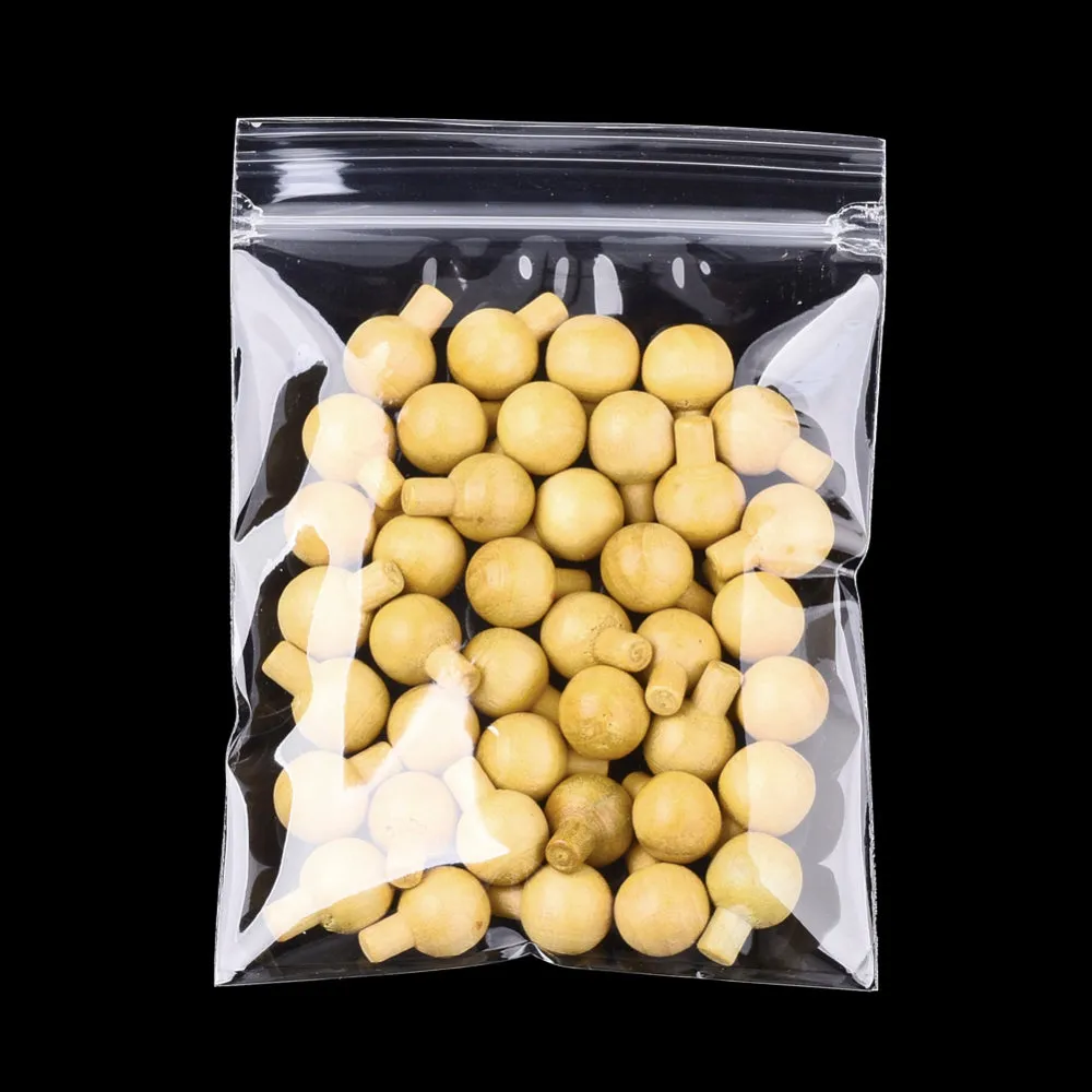 100 pc Polypropylene Zip Lock Bags, Top Seal, Resealable Bags, Self Seal Bag, Rectangle, Clear, 9.8x7cm, Unilateral Thickness: 2 Mil(0.05mm), Inner Measure: 8.5x7cm