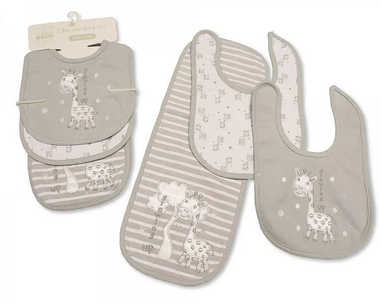 2 Bibs and Burp Cloth Set - Growing Up (Bw 104-763)
