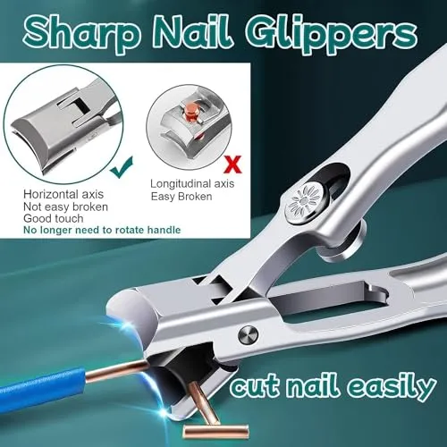 2024 New German Nail Clippers for Men, The Luxurious Ultra Sharp Nail Clippers, Stainless Steel Splashless Nail Clippers,Professional Nail Clippers (Size : 3 Color)