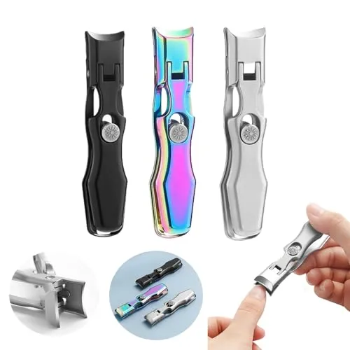2024 New German Nail Clippers for Men, The Luxurious Ultra Sharp Nail Clippers, Stainless Steel Splashless Nail Clippers,Professional Nail Clippers (Size : 3 Color)
