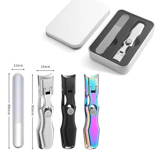 2024 New German Nail Clippers for Men, The Luxurious Ultra Sharp Nail Clippers, Stainless Steel Splashless Nail Clippers,Professional Nail Clippers (Size : 3 Color)