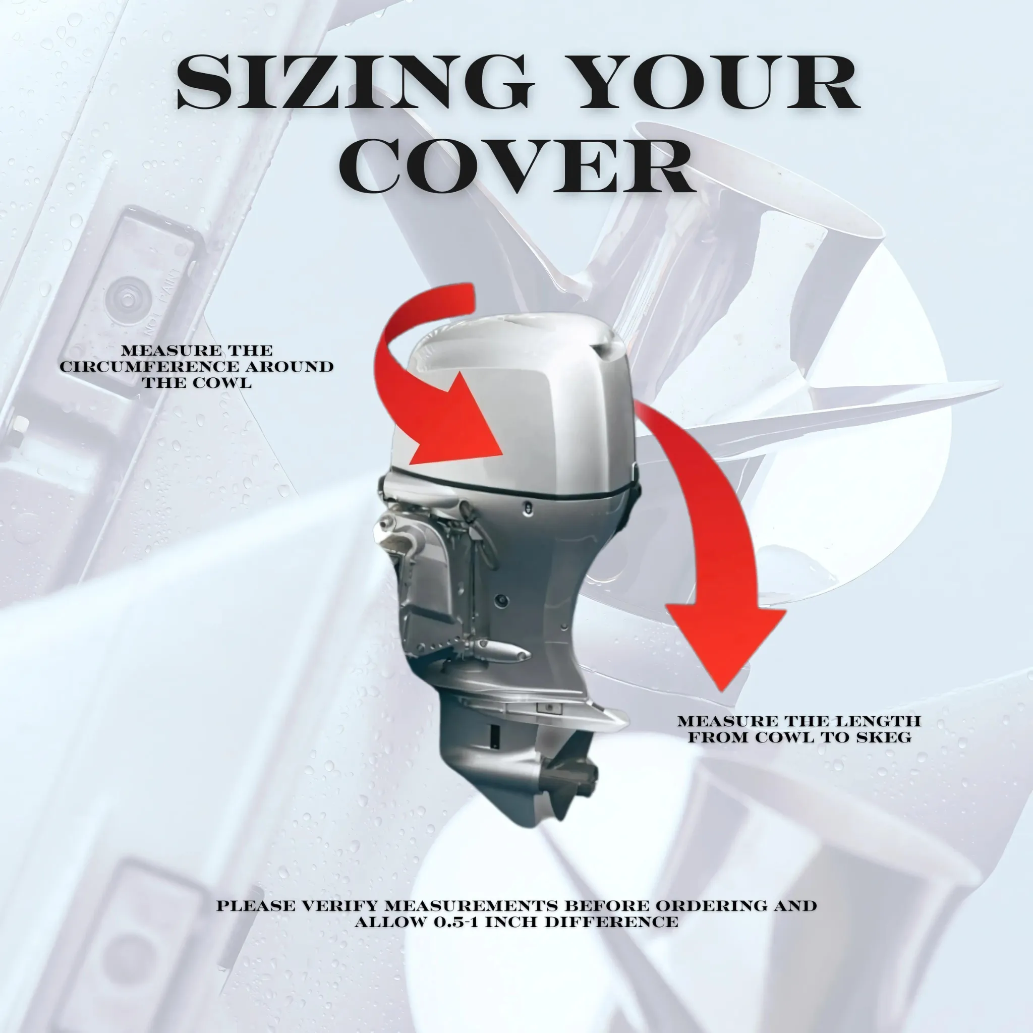 30-60HP Outboard Motor Cover – Heavy-Duty Protection for Your Boat Motor