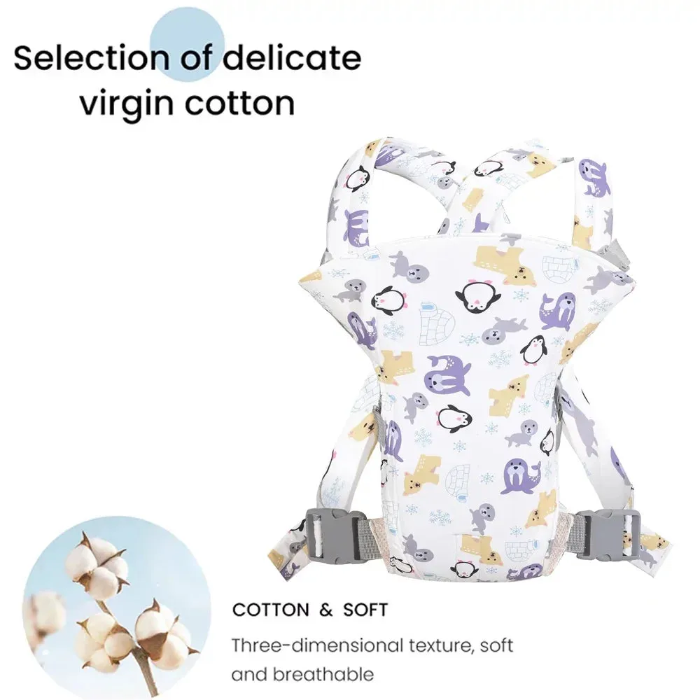 4 in 1 Baby Carrier,Ergonomic Infant Carrier Backpack,Breathable Front Back Carrying Wrap Seat for Newborn Toddlers up to 33 Lbs,Colorful