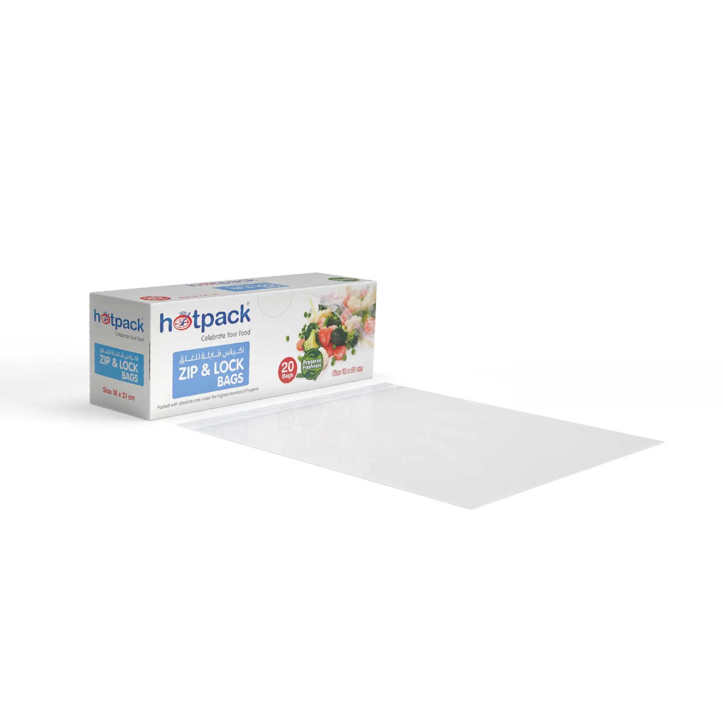 480 Pieces Ziplock Lock Storage Bag 18 X 21 Cm