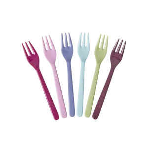 6 Forks in Assorted Colors