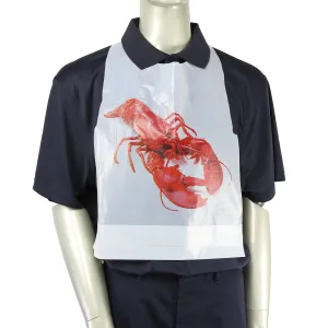 Adult Poly Bibs with Lobster Design, 500 & 2,500