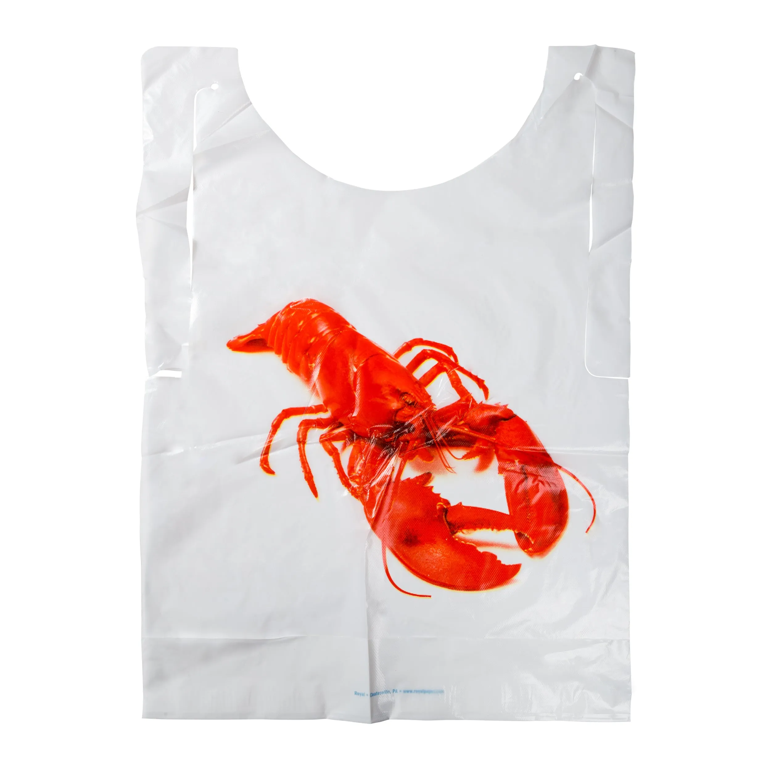 Adult Poly Bibs with Lobster Design, 500 & 2,500