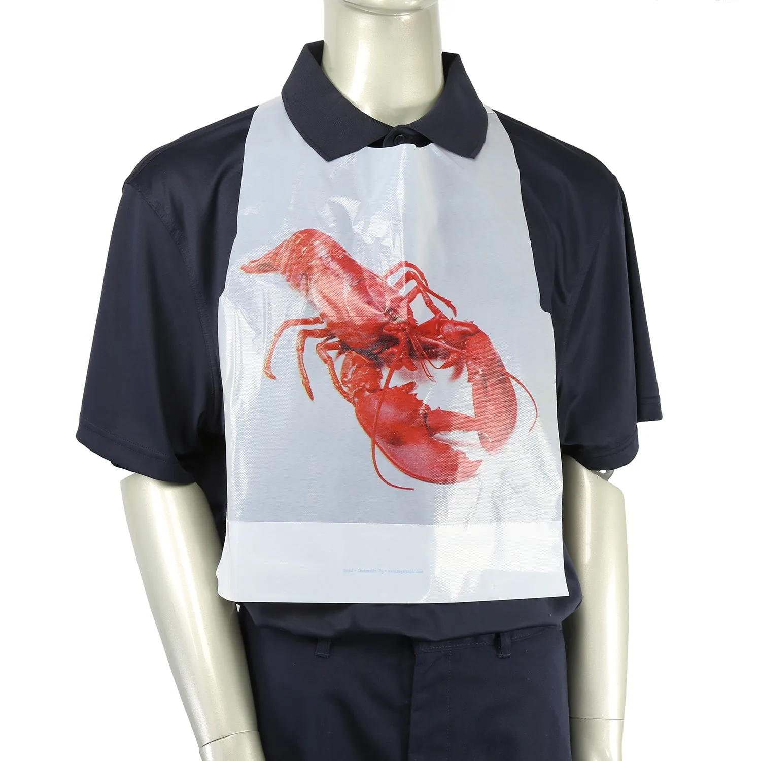 Adult Poly Bibs with Lobster Design, 500 & 2,500