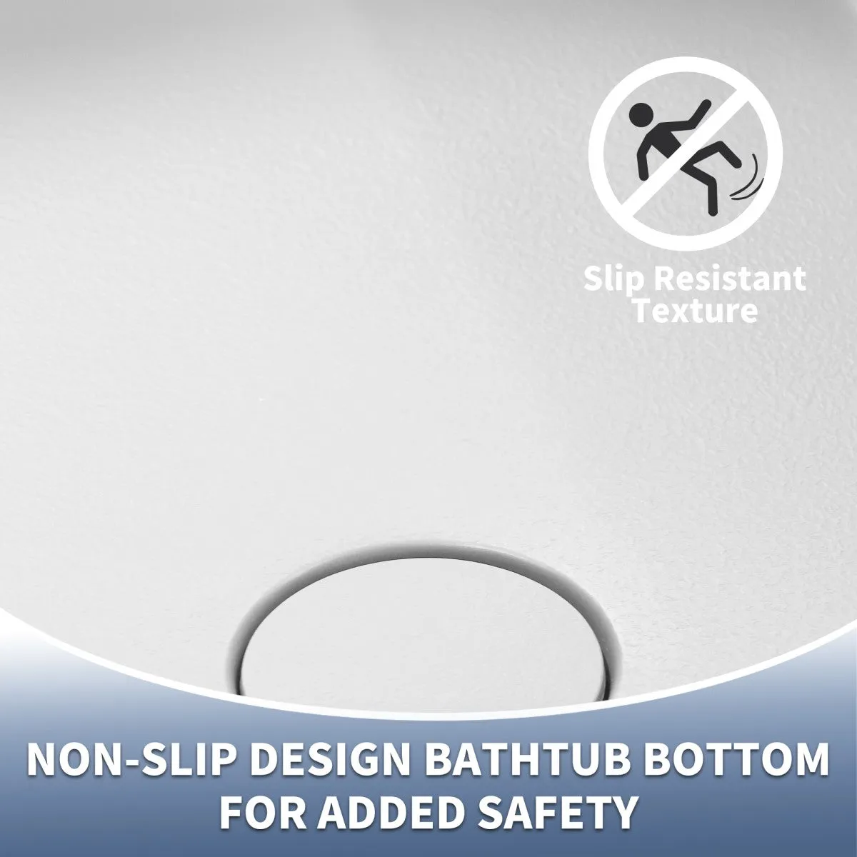 Allsumhome RockF 67" Oval Shape Imitation Natural Stone Freeing Soaking Bathtub,Stone Touch,White,Scratch-proof,With cUPC