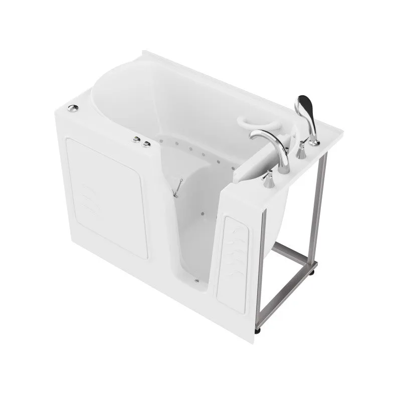 ANZZI Coupe Series 29 in. x 52 in. Right Drain Quick Fill Walk-In Air Tub in White