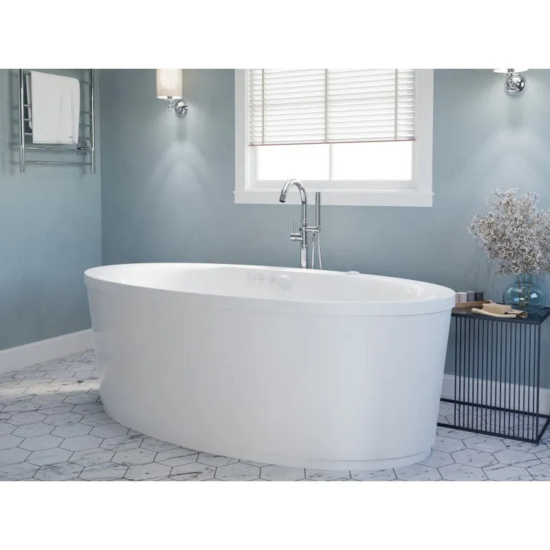 ANZZI Heidi 67 in. Whirlpool and Air Bath Tub in White