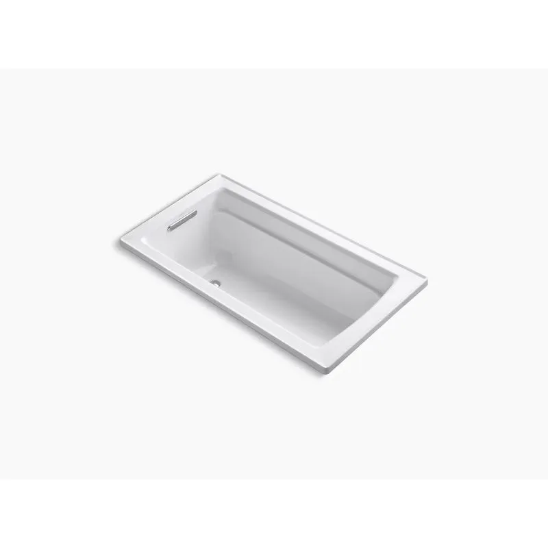 Archer 60" x 32" x 19" Drop-In Heated Surface Bathtub in White