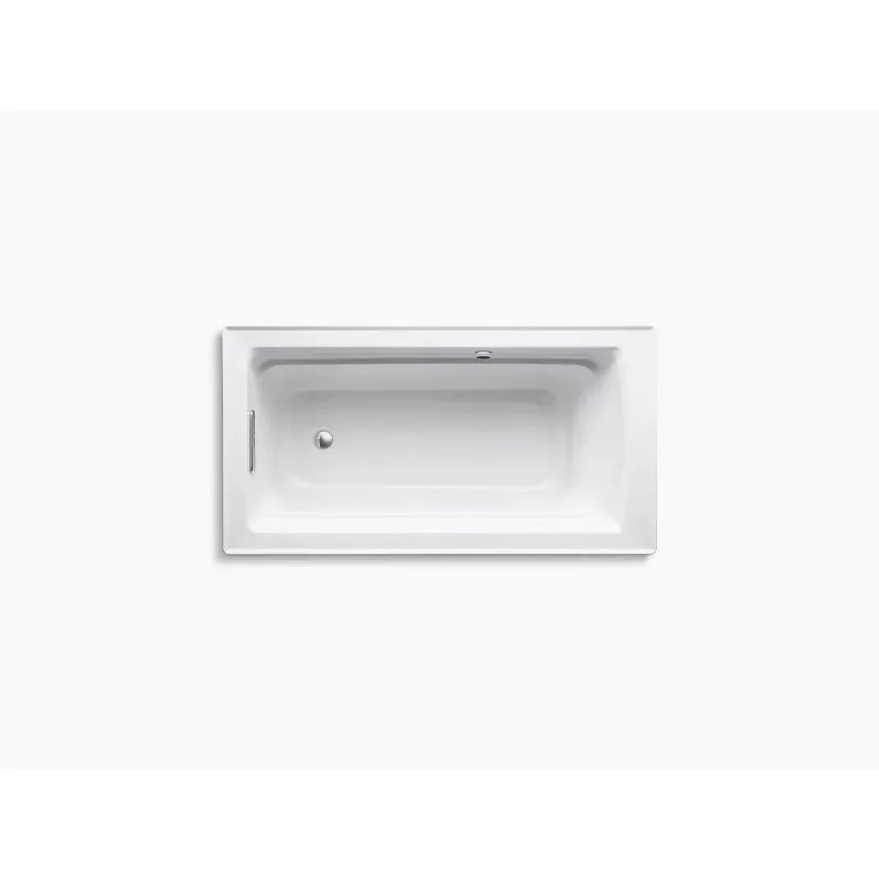 Archer 60" x 32" x 19" Drop-In Heated Surface Bathtub in White