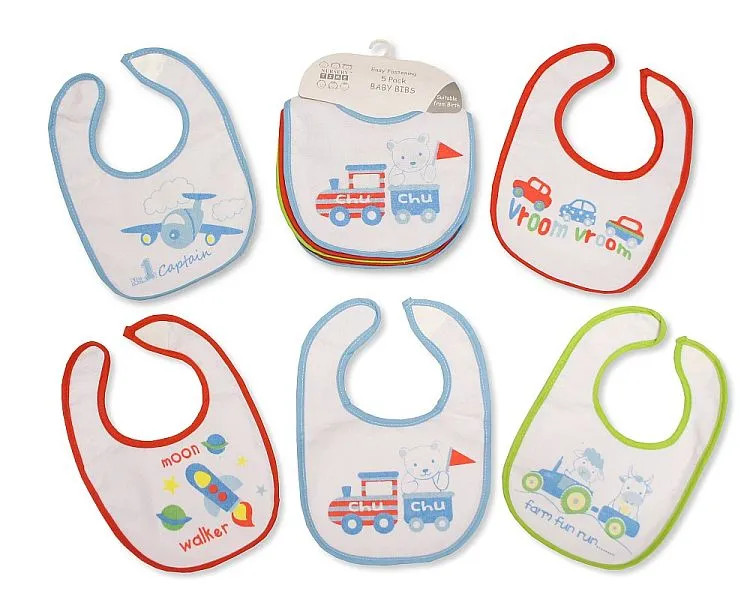 Baby Bibs 5-Pack - Boys - (PK6) Bw 104-770