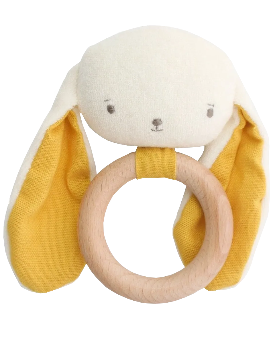 Baby Bunny Teether Rattle - Pink