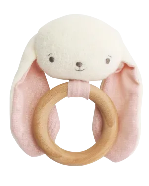 Baby Bunny Teether Rattle - Pink