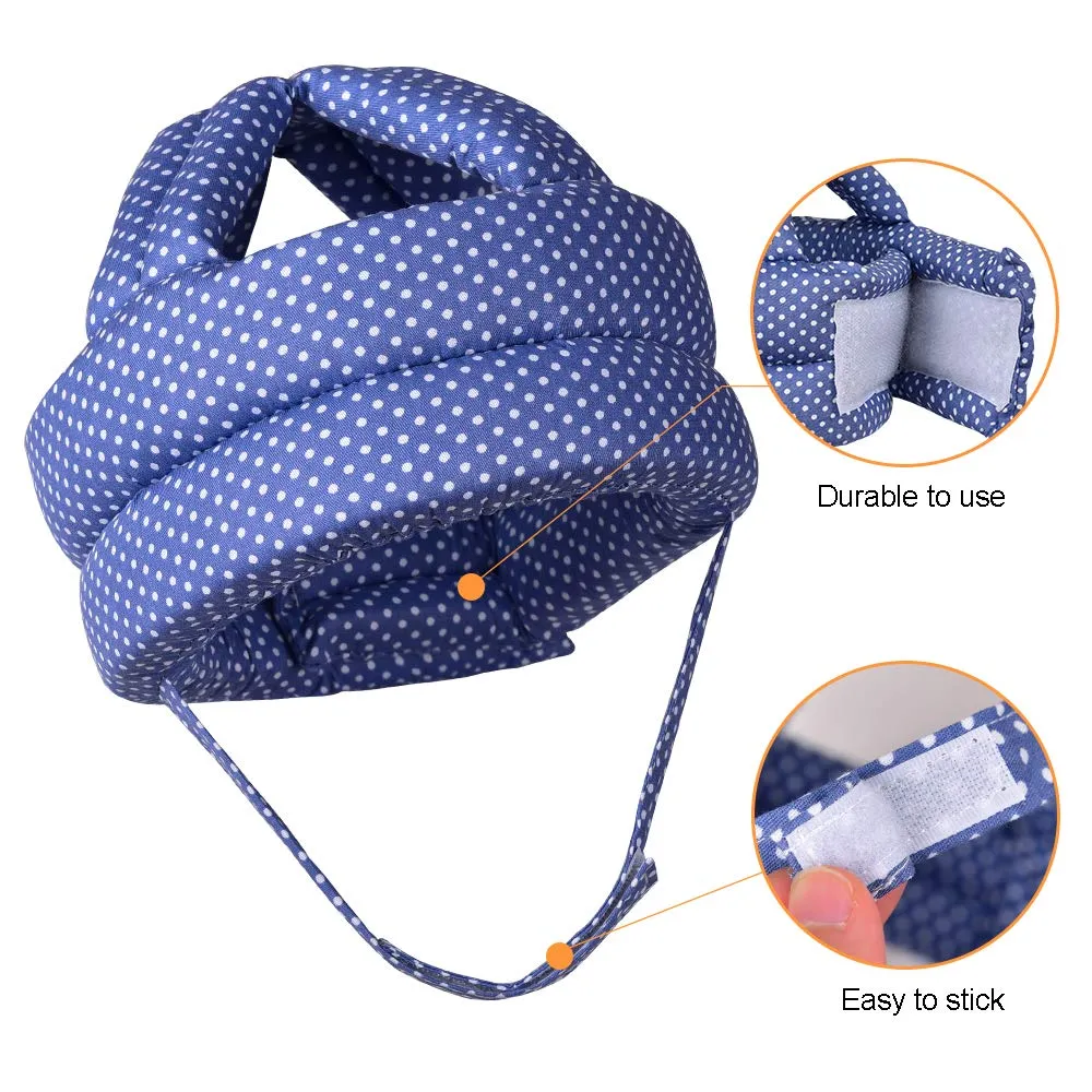 Baby Helmet, Baby Infant Head Helmet for Crawling, Baby Head Protector, Infant Safety Helmet & Walking Baby Helmet, for Age 6-36 months(A) Blue Dots