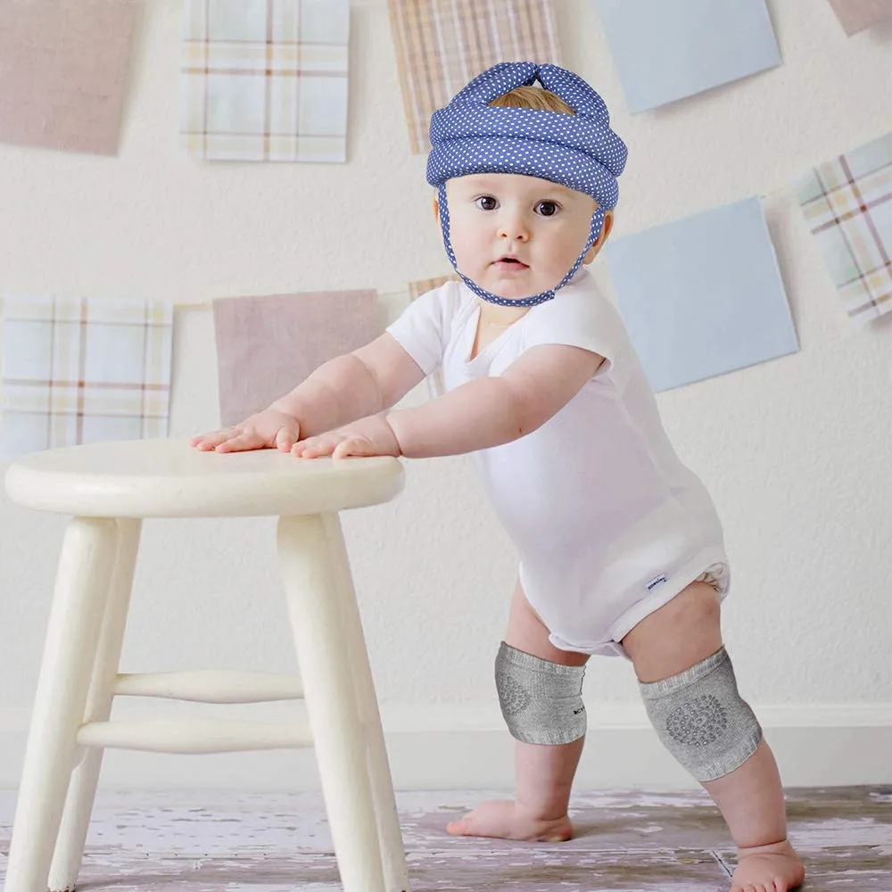 Baby Helmet, Baby Infant Head Helmet for Crawling, Baby Head Protector, Infant Safety Helmet & Walking Baby Helmet, for Age 6-36 months(A) Blue Dots