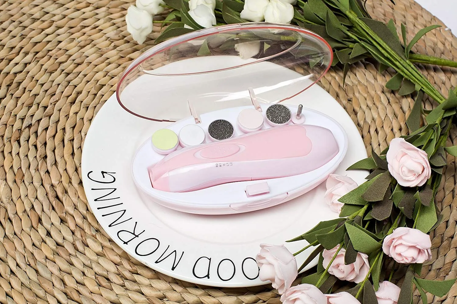 Baby Nail Clipper, Baby Nail File ,Upgraded Safe Baby Nail Clipper - Baby Electric Nail Trimmer Safe Baby Electric Nail Clippers for Newborn or Toddler Toes and Fingernails - Care Polish and Trim - Battery Operated (AA)—CS12083--Pink