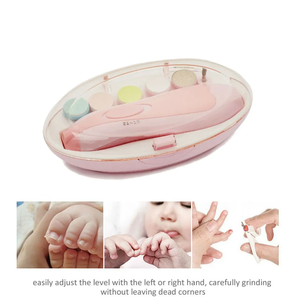 Baby Nail Clipper, Baby Nail File ,Upgraded Safe Baby Nail Clipper - Baby Electric Nail Trimmer Safe Baby Electric Nail Clippers for Newborn or Toddler Toes and Fingernails - Care Polish and Trim - Battery Operated (AA)—CS12083--Pink