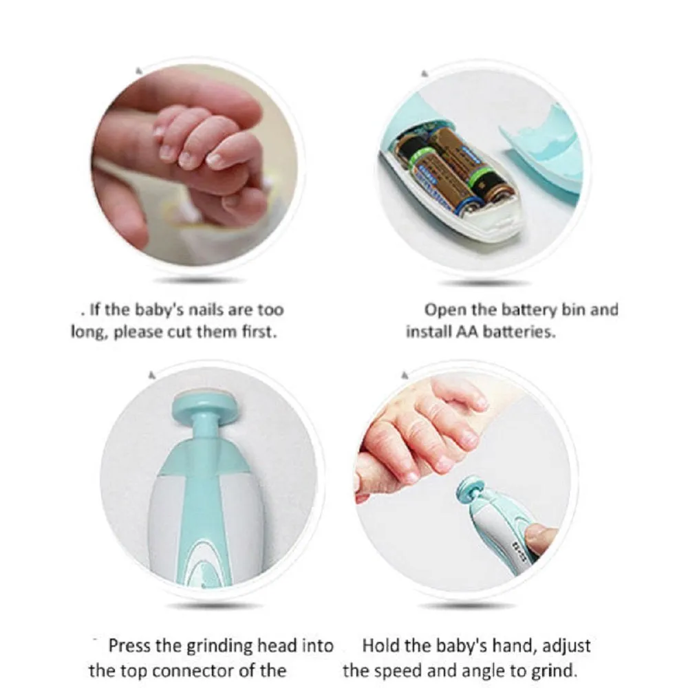 Baby Nail Clipper, Baby Nail File ,Upgraded Safe Baby Nail Clipper - Baby Electric Nail Trimmer Safe Baby Electric Nail Clippers for Newborn or Toddler Toes and Fingernails - Care Polish and Trim - Battery Operated (AA)—CS12083--Pink
