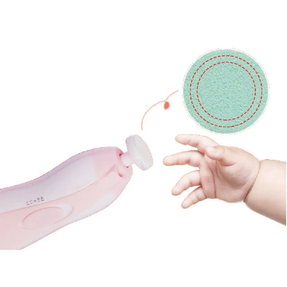 Baby Nail Clipper, Baby Nail File ,Upgraded Safe Baby Nail Clipper - Baby Electric Nail Trimmer Safe Baby Electric Nail Clippers for Newborn or Toddler Toes and Fingernails - Care Polish and Trim - Battery Operated (AA)—CS12083--Pink