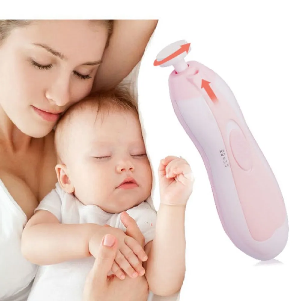 Baby Nail Clipper, Baby Nail File ,Upgraded Safe Baby Nail Clipper - Baby Electric Nail Trimmer Safe Baby Electric Nail Clippers for Newborn or Toddler Toes and Fingernails - Care Polish and Trim - Battery Operated (AA)—CS12083--Pink