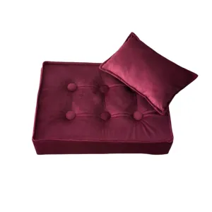 Babymoon Mattress & Pillow Posing Photography Prop | Maroon