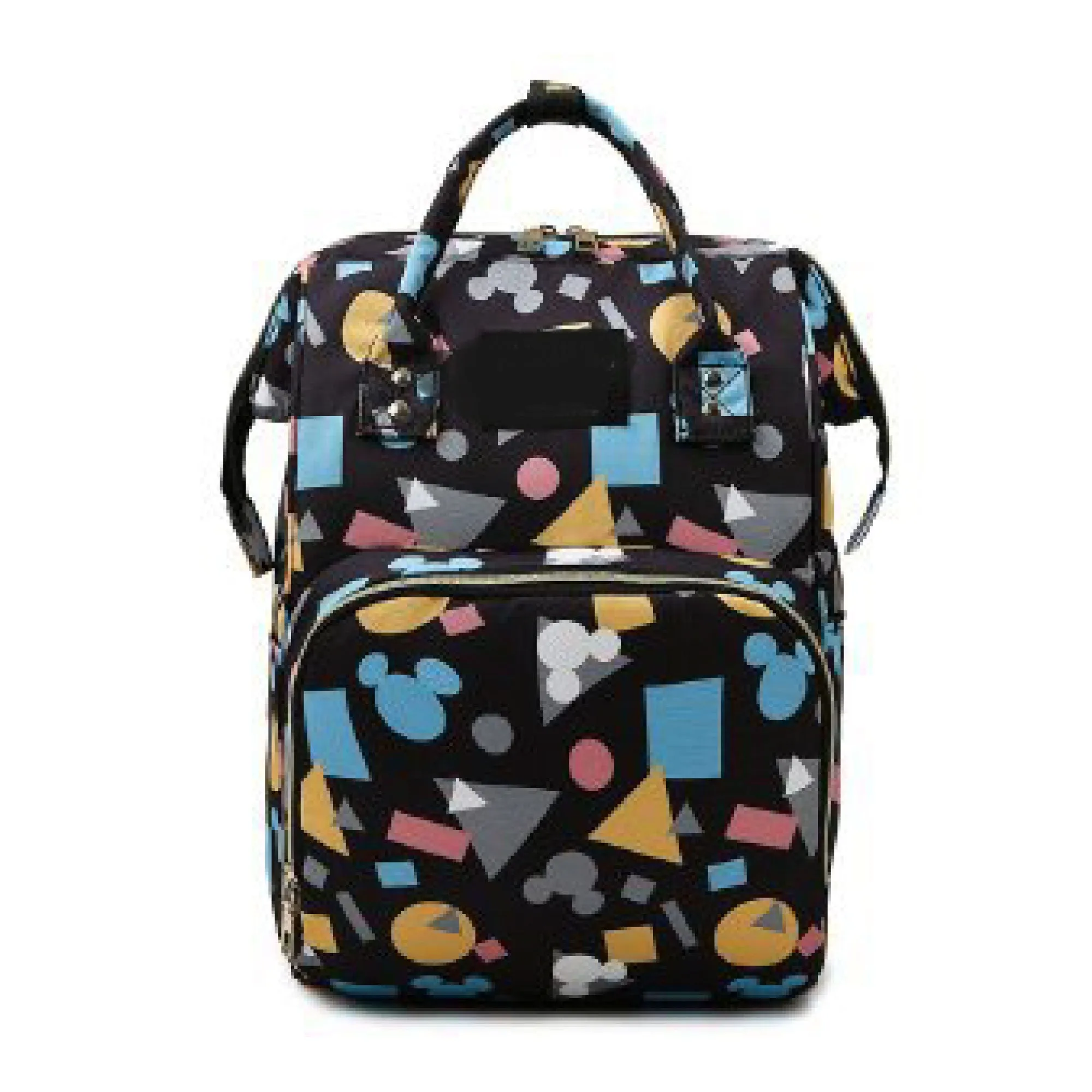 Babymoon Mother Diaper Bag Lightweight Multifunctional Travel Unisex Diaper Backpack | Black Mickey
