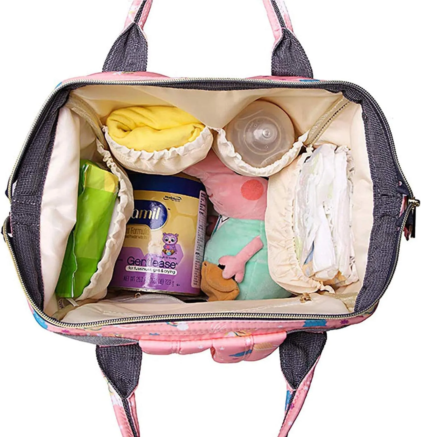 BabyNeeds Baby Diaper Bag, Mothers Maternity Bags for Travel (Unicorn Pink)