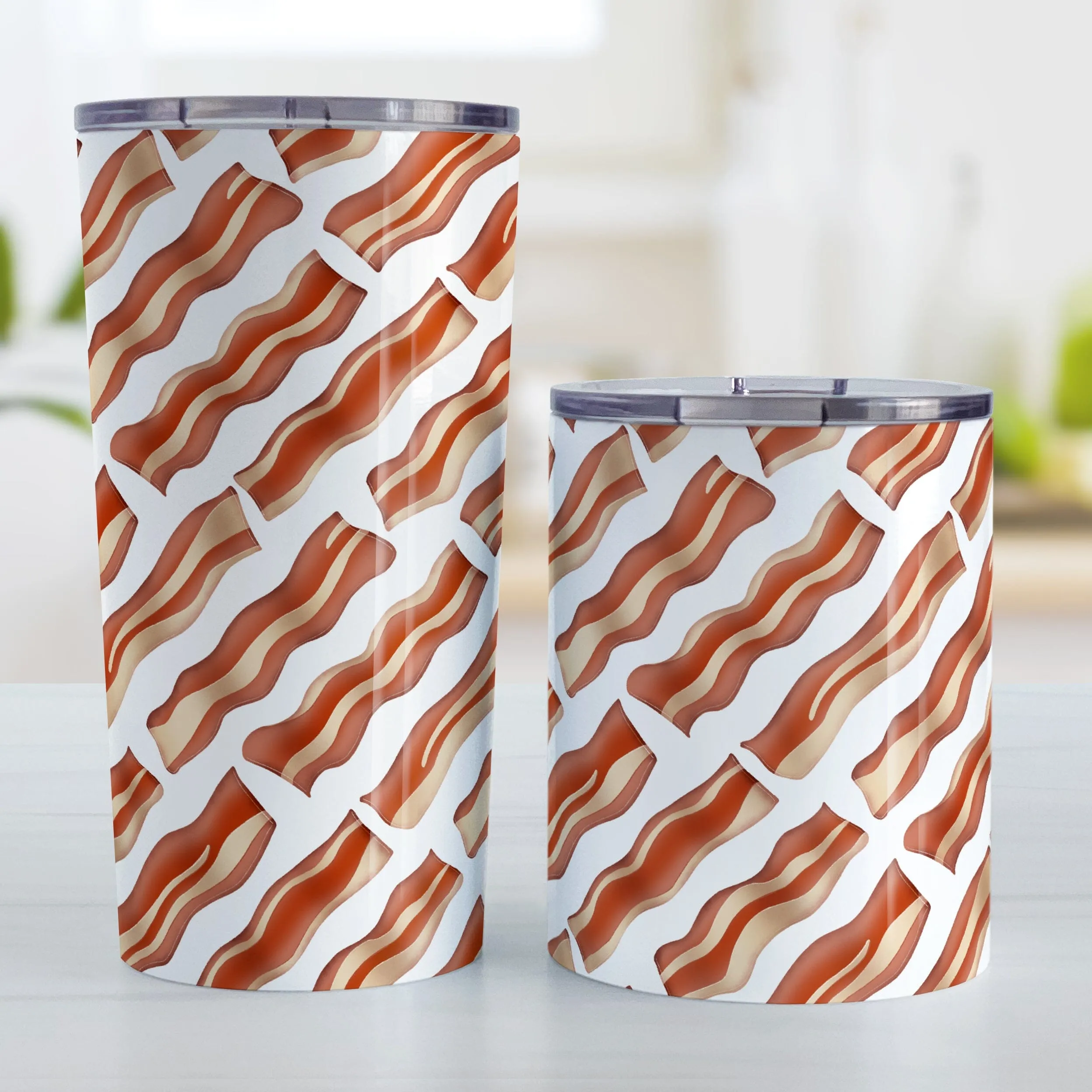 Bacon Pattern Tumbler Cup