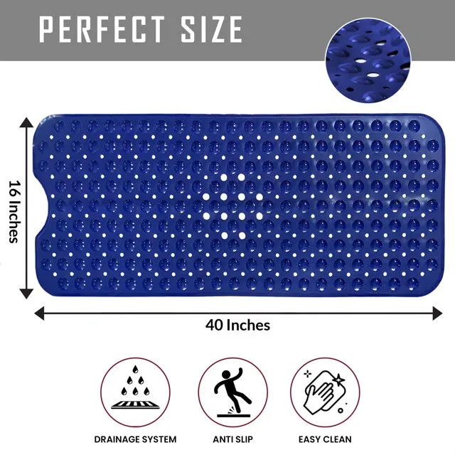 Bath Tub Mat Non-Slip 40 x 16 Inch - Bathtub Shower Safety Mat