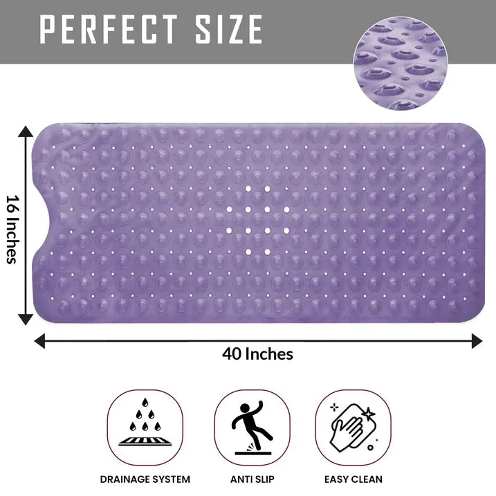 Bath Tub Mat Non-Slip 40 x 16 Inch - Bathtub Shower Safety Mat