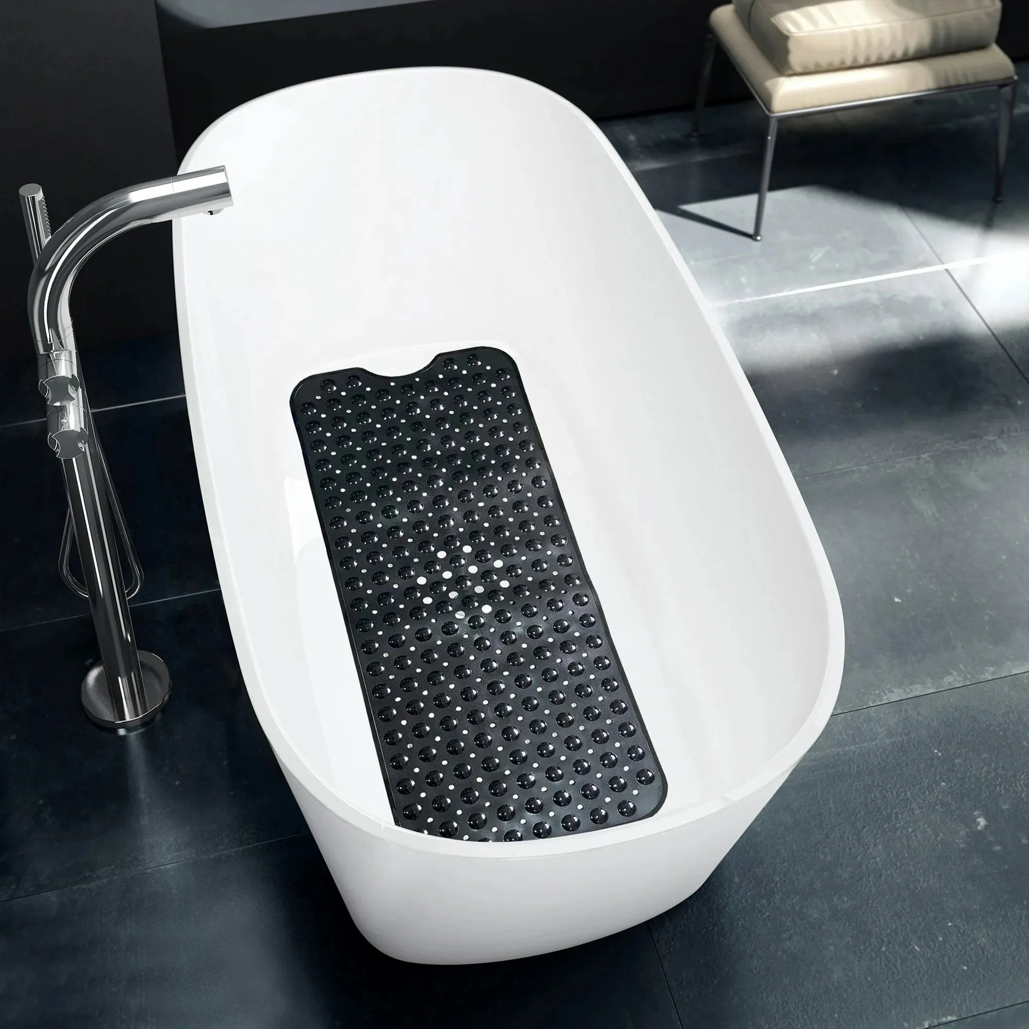 Bath Tub Mat Non-Slip 40 x 16 Inch - Bathtub Shower Safety Mat