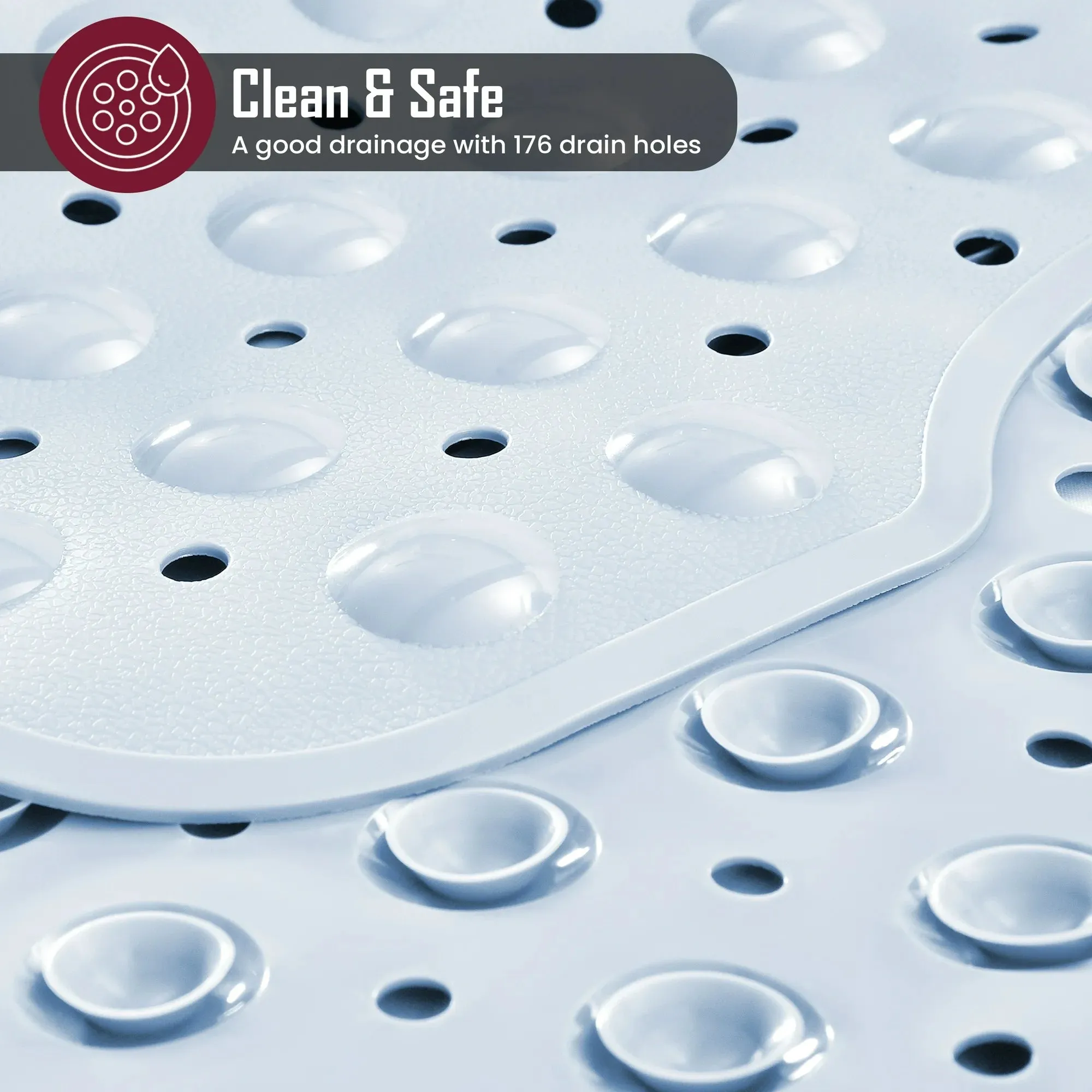 Bath Tub Mat Non-Slip 40 x 16 Inch - Bathtub Shower Safety Mat
