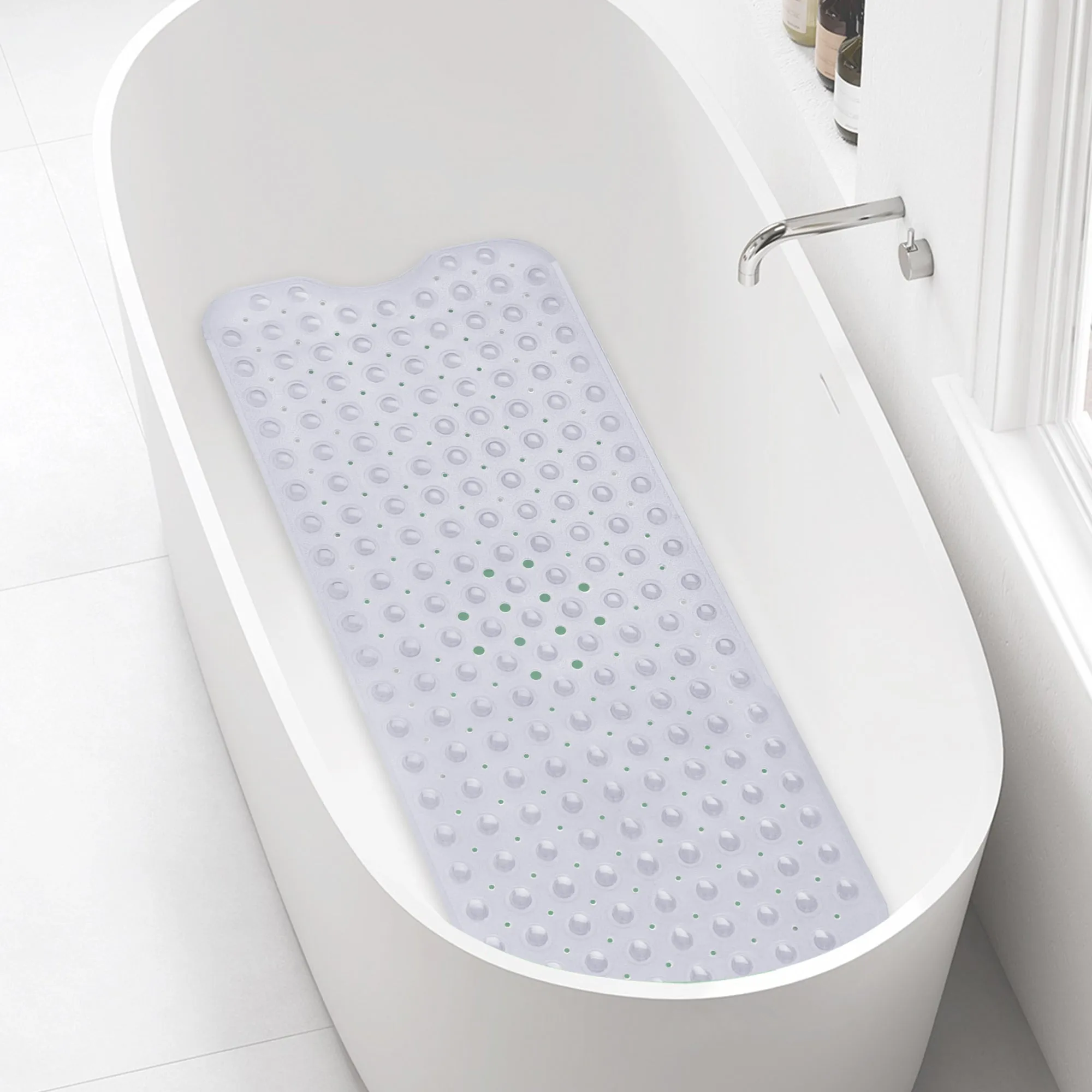 Bath Tub Mat Non-Slip 40 x 16 Inch - Bathtub Shower Safety Mat