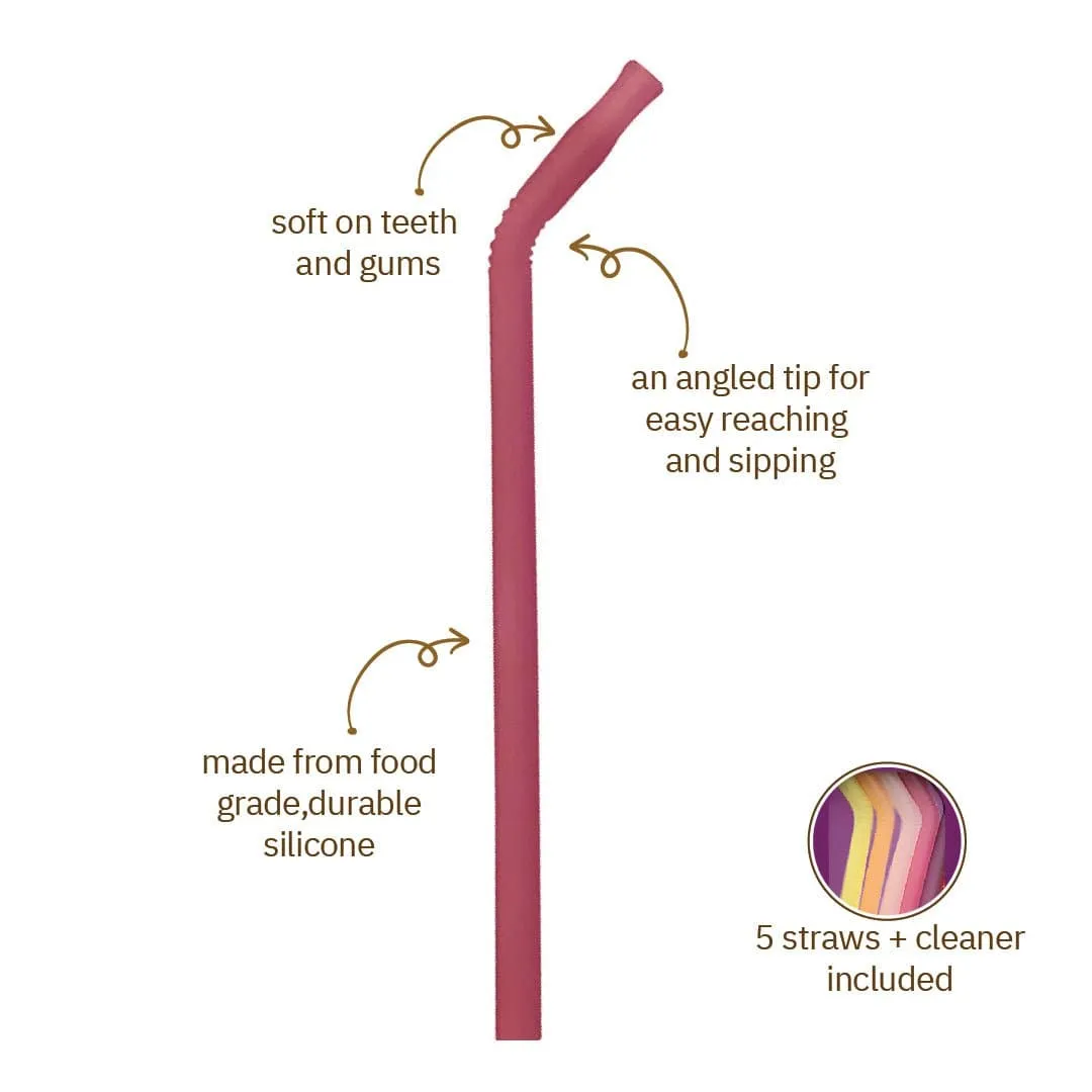 B.Box Reusable Silicone Straw - Very Berry - Pack of 5
