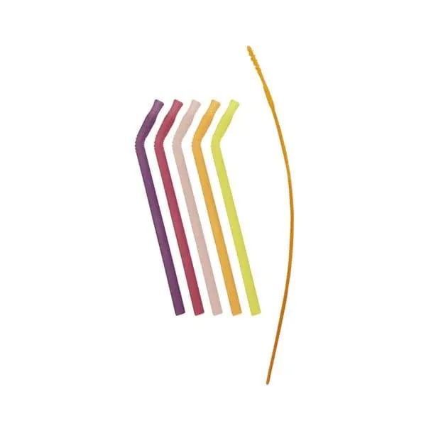 B.Box Reusable Silicone Straw - Very Berry - Pack of 5