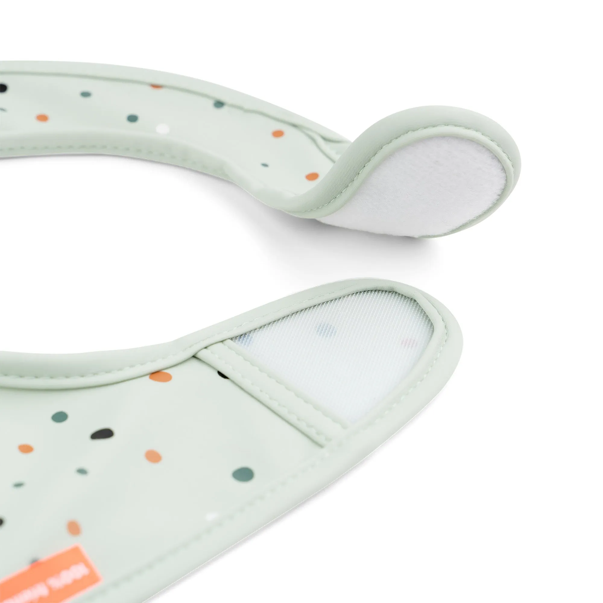 Bib with velcro 2-pack - Croco - Green