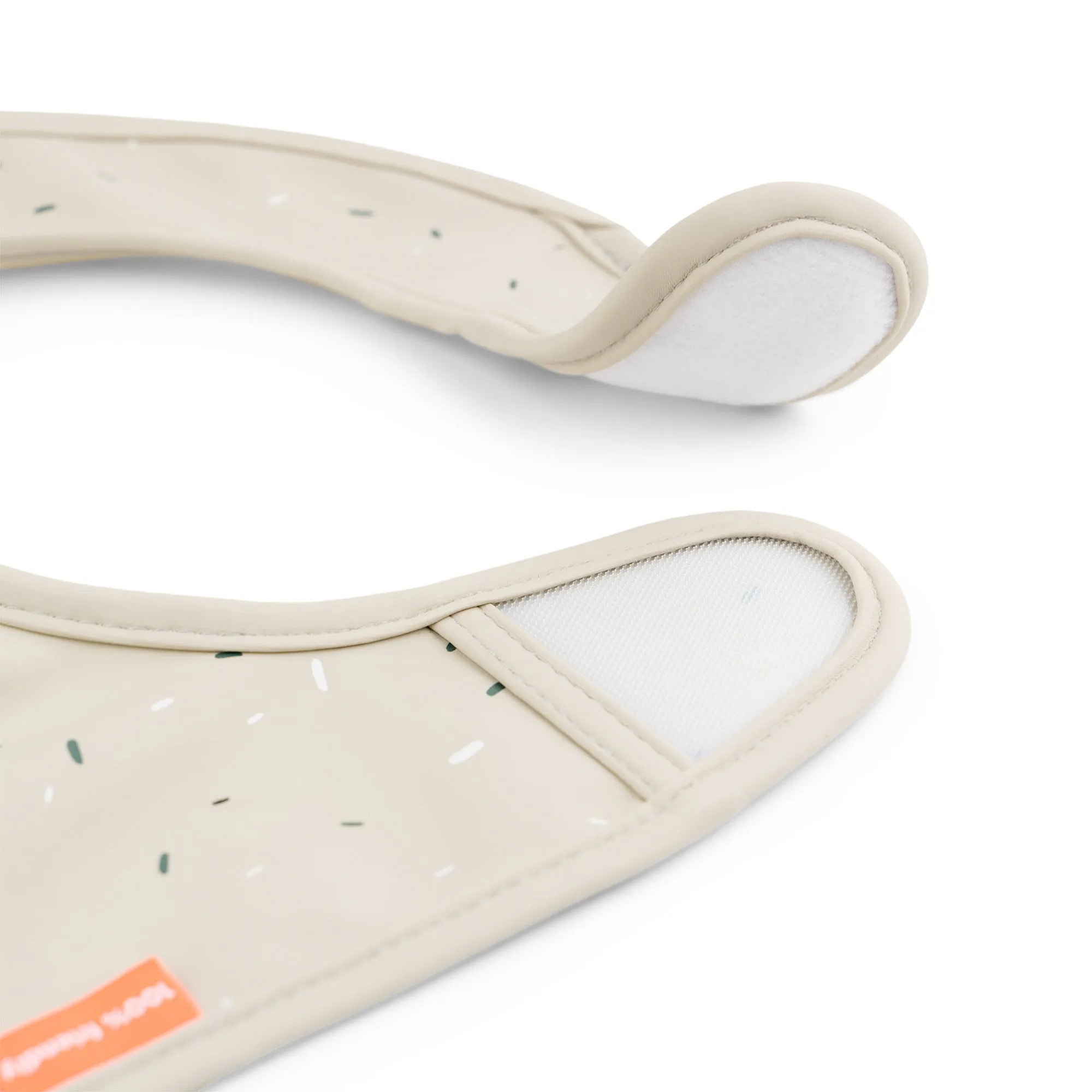 Bib with velcro 2-pack - Lalee - Sand