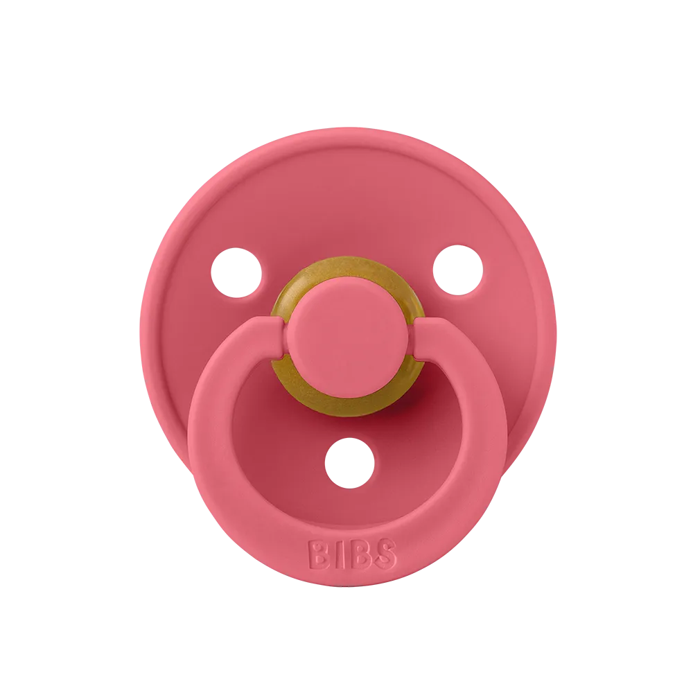 BIBS Colour Natural Rubber Latex Pacifiers (Size 1 & 2) | Personalised