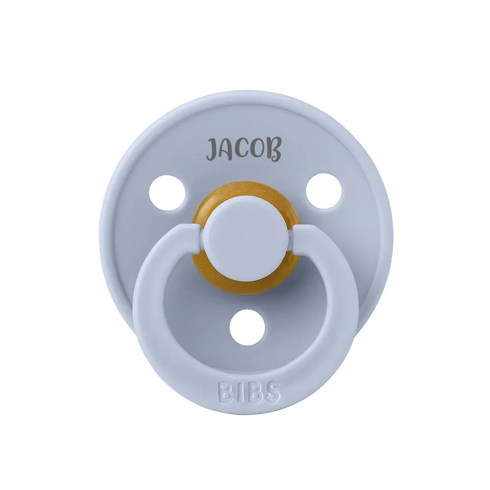 BIBS Colour Natural Rubber Latex Pacifiers (Size 1 & 2) | Personalised