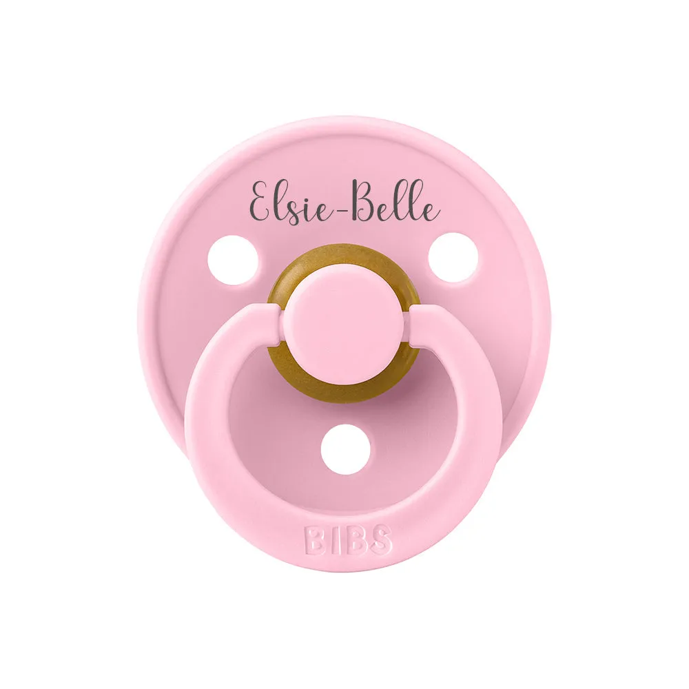 BIBS Colour Natural Rubber Latex Pacifiers (Size 1 & 2) | Personalised