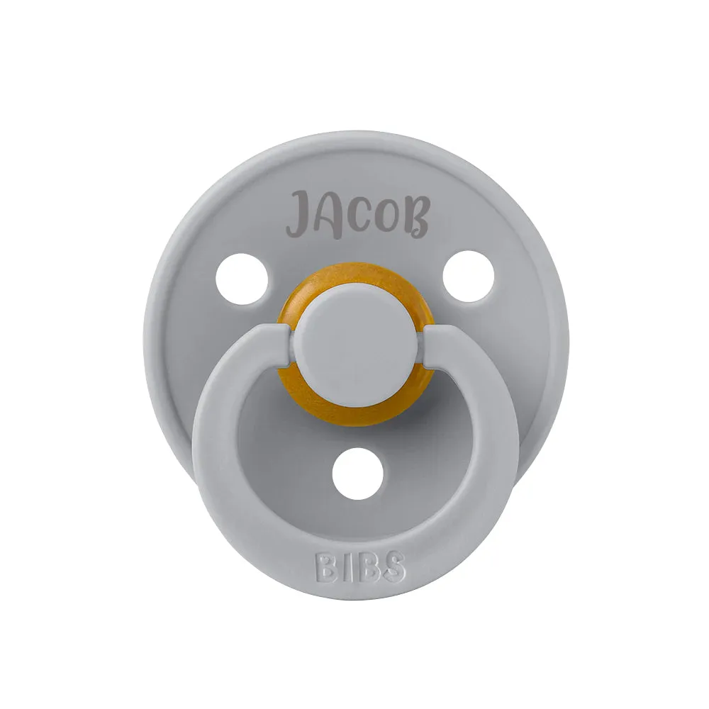 BIBS Colour Natural Rubber Latex Pacifiers (Size 1 & 2) | Personalised